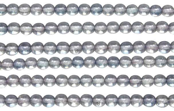 Czech Glass 6mm  Round -- Luster Transparent Blue