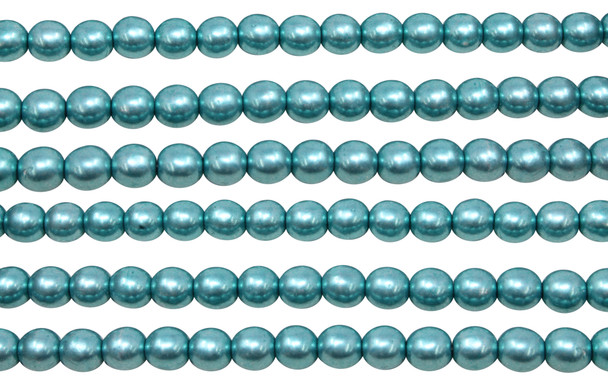 Czech Glass 6mm  Round -- Metallic Island Paradise