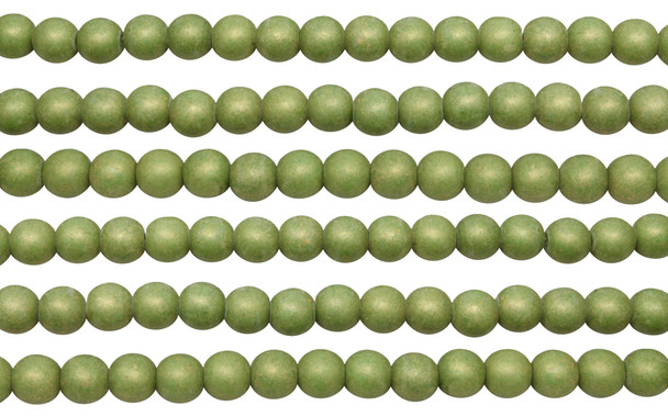 Czech Glass 6mm  Round -- Pacifica - Avocado