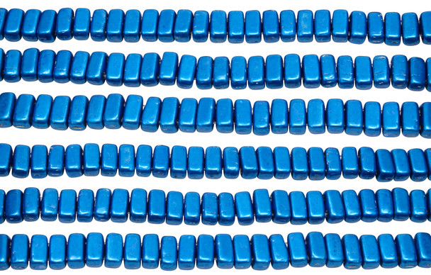 CzechMates® 6x3mm 2 Hole Bricks -- Metallic Galaxy Blue