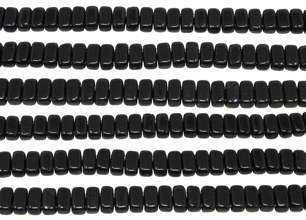 CzechMates® 6x3mm 2 Hole Bricks -- Jet