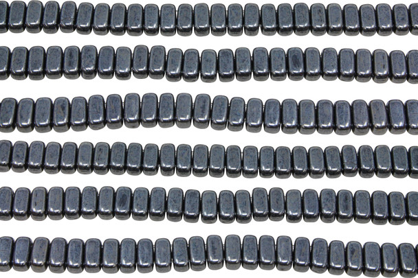 CzechMates® 6x3mm 2 Hole Bricks -- Hematite