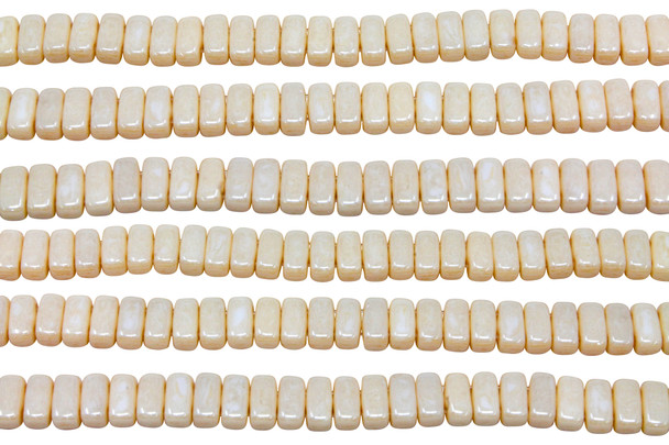 CzechMates® 6x3mm 2 Hole Bricks -- Luster Opaque Champagne