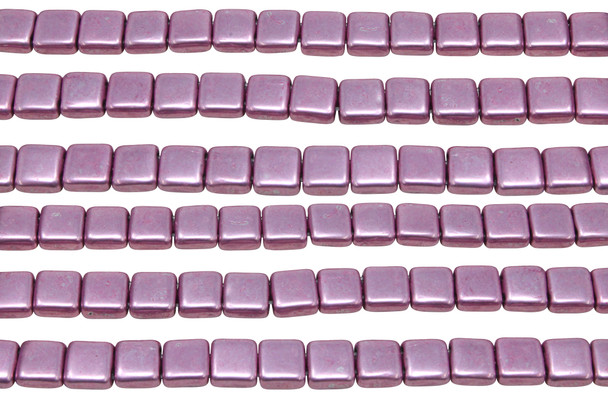 CzechMates® 6mm 2 Hole Tile -- Sueded Gold Orchid