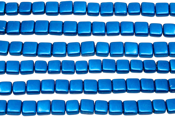 CzechMates® 6mm 2 Hole Tile -- Metallic Galaxy Blue