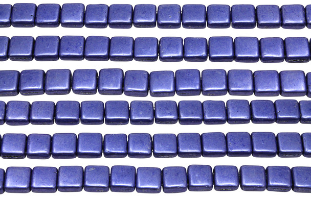 CzechMates® 6mm 2 Hole Tile -- Metallic Ultra Violet