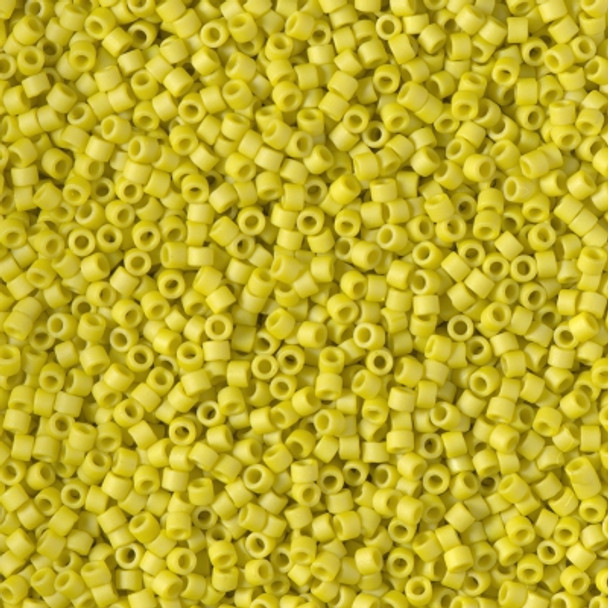 Delicas Size 11 Miyuki Seed Beads -- 2283 Glazed Opaque Yellow Matte