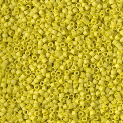 Delicas Size 11 Miyuki Seed Beads -- 2283 Glazed Opaque Yellow Matte