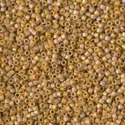 Delicas Size 11 Miyuki Seed Beads -- 2303 Glazed Opaque Pistachio AB Matte