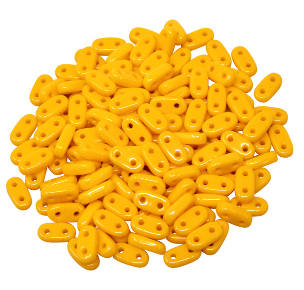 CzechMates® 2 Hole Bar Beads -- Opaque Sunflower