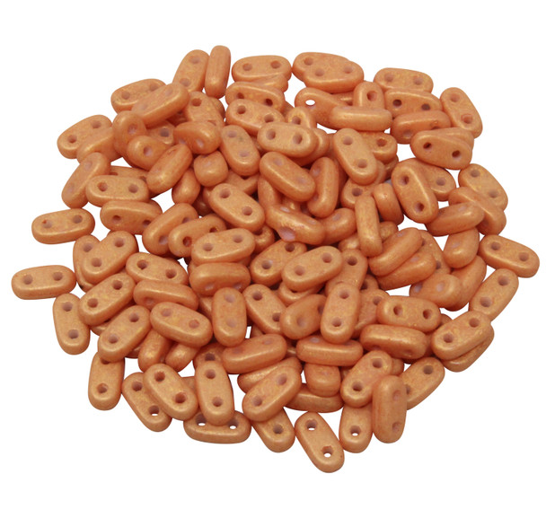 CzechMates® 2 Hole Bar Beads -- Pacifica Tangerine
