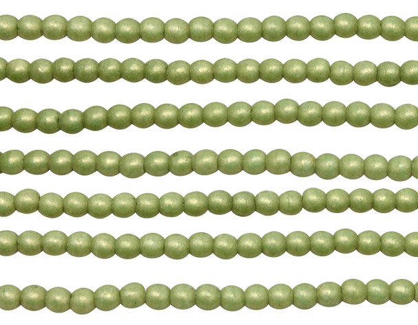 Czech Glass 3mm  Round -- Pacifica Avocado