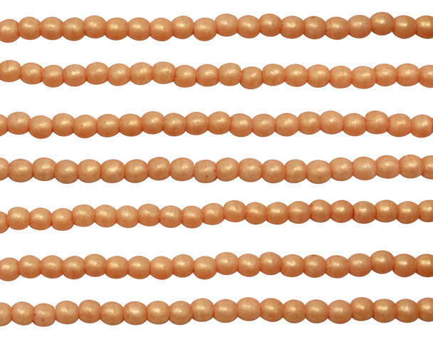 Czech Glass 3mm  Round -- Pacifica Tangerine