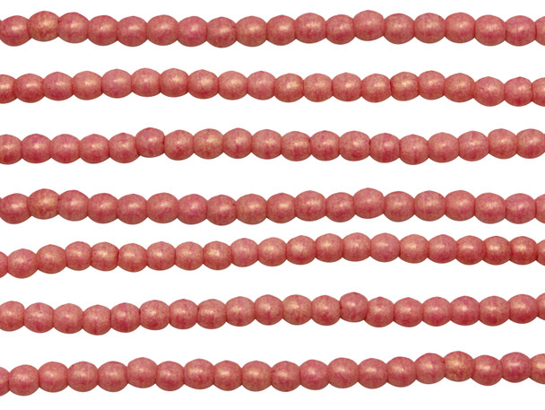 Czech Glass 3mm  Round -- Pacifica Watermelon