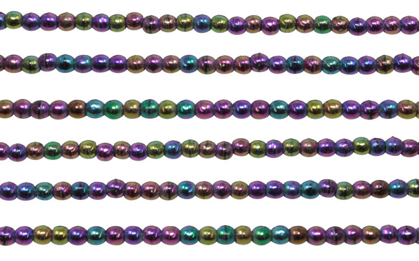 Czech Glass 2mm Round -- Purple Iris