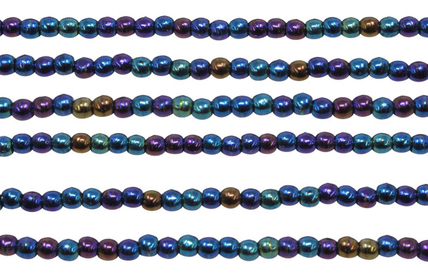 Czech Glass 2mm Round -- Blue Iris
