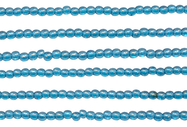 Czech Glass 2mm Round -- Luster iris Capri Blue