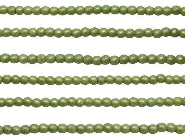 Czech Glass 2mm Round -- Pacifica Avocado