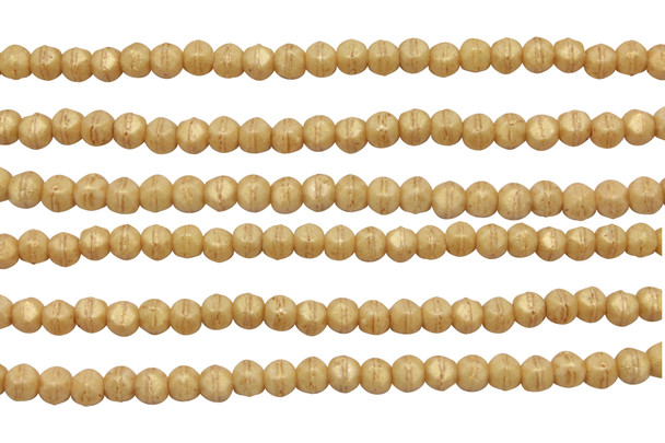 Czech Glass 3mm English Cut Round -- Pacifica Ginger