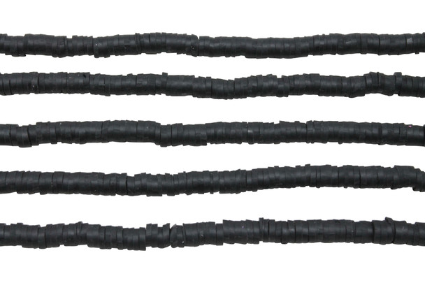 Polymer Clay 4mm Black Disc