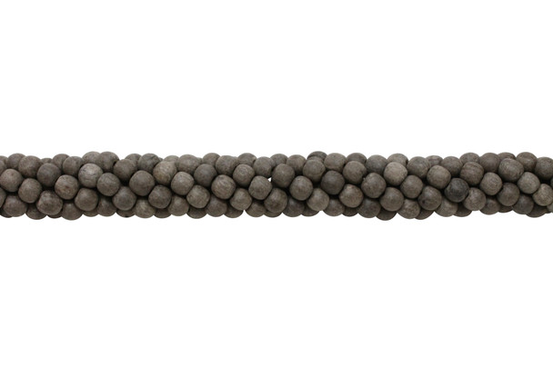 Grey Wood Matte No Wax 6mm Round