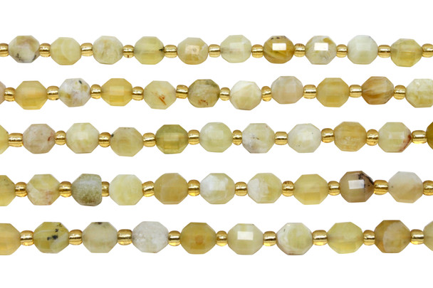 Natural Yellow Opal Polished 6mm Energy Tube