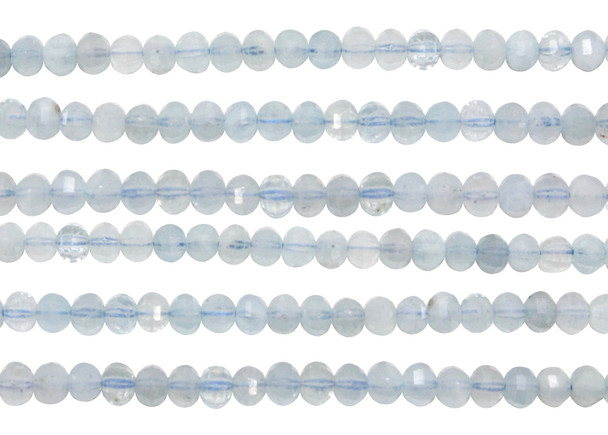 Aquamarine Polished 3x4mm Faceted Lantern