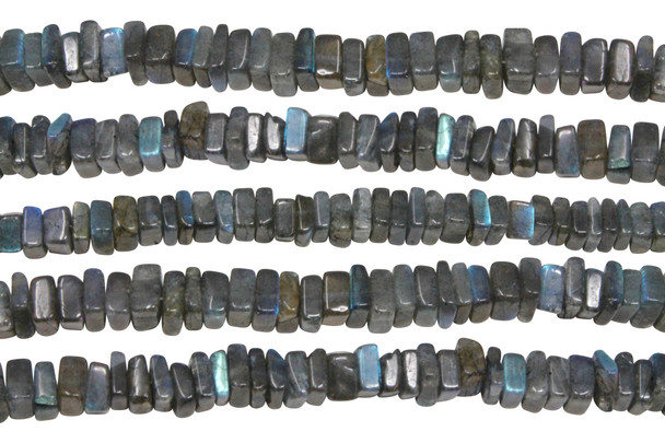 Labradorite Polished 3-5mm Square Heishi