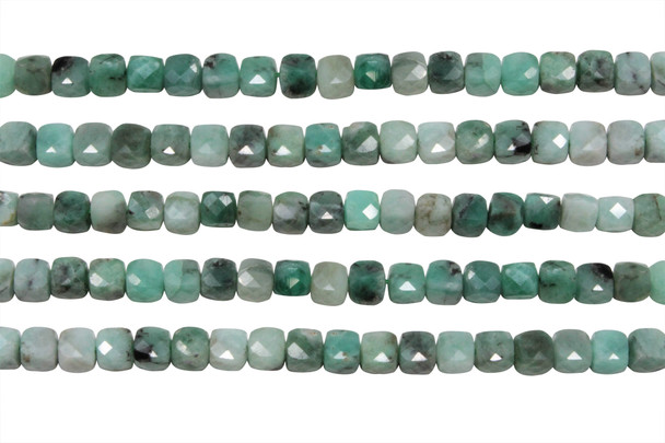 Emerald Polished 4.5-5mm Faceted Cube