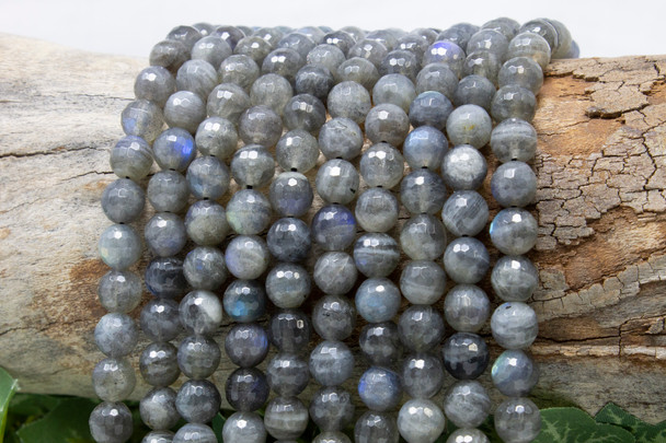 Labradorite A Grade Polished 8mm Faceted Round