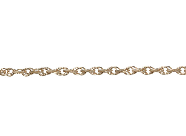 14K Gold Filled 1.37mm Rope Chain - Sold By 6 Inches