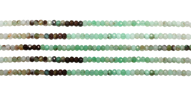 Chrysocolla Banded 2x3mm Faceted Rondel
