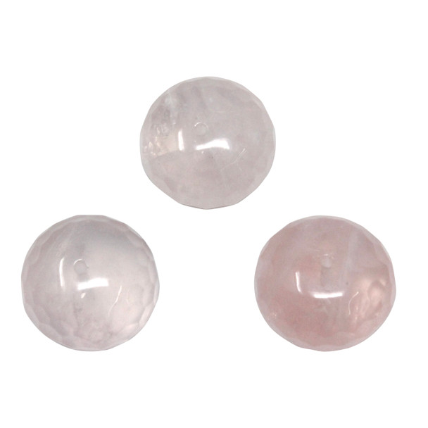 Rose Quartz Polished 18x12mm Faceted Rondel - Sold Individually