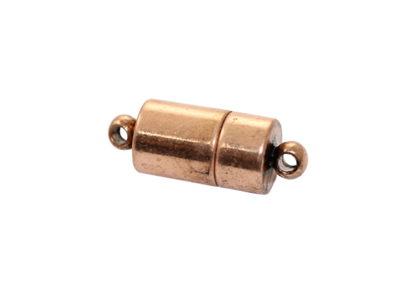 Antique Copper 17x7mm Magnetic Barrel Clasp