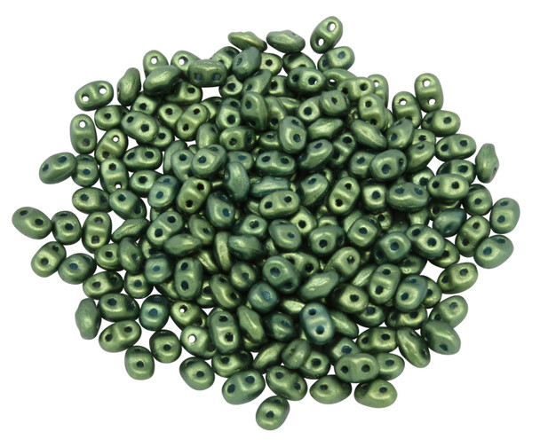 Matubo Mini SuperDuo -- Green / Gold Shine