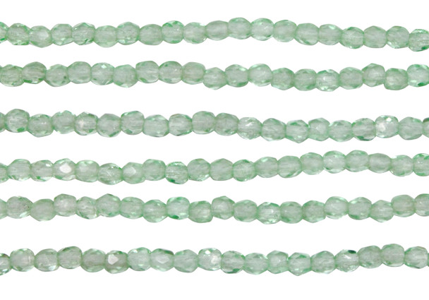 Fire Polish 3mm Faceted Round - Peridot