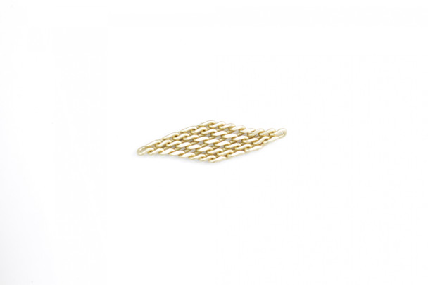 Satin Hamilton Gold Plated 40x11mm Small Flexible Diamond Shaped Pendant / Connector