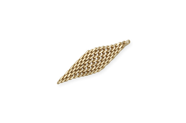 Satin Hamilton Gold Plated 60x16mm Flexible Diamond Shaped Pendant / Connector