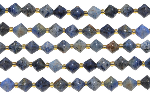 Dumortierite Polished 8mm Faceted Bicone