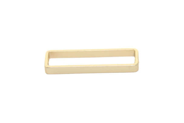 Satin Hamilton Gold Plated 26x8mm Rectangle Bead Frame / Connector