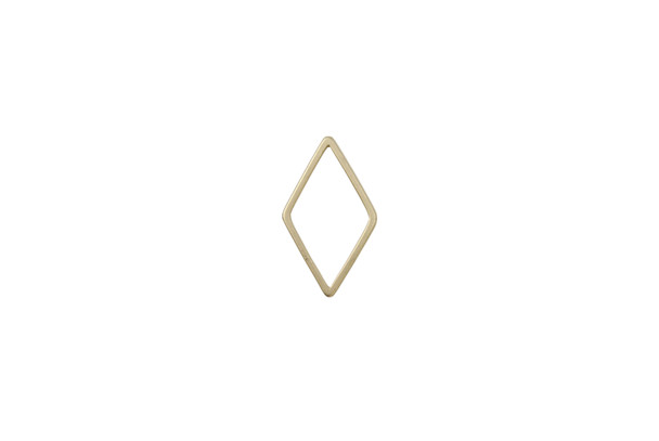 Satin Hamilton Gold Plated 23x13mm Diamond Shape Charm / Connector