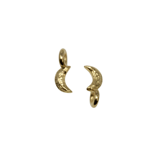 Crescent Moon  - Bright Gold Plated