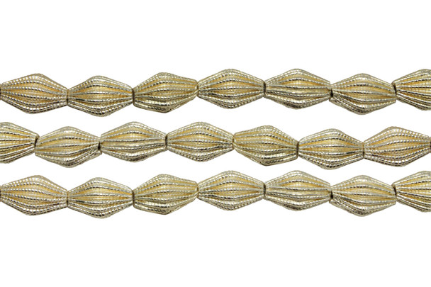 Light Gold Plated 8x14mm Lace Bicone