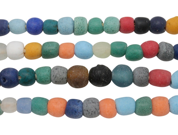 Ashanti Recycled Glass 8mm Round - Mixed Color