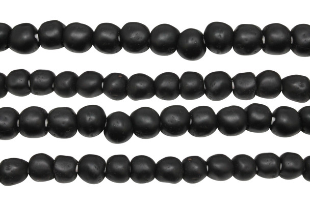 Recycled Glass 8mm Round - Black