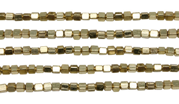 Gold Plated Brass 3-4mm Cube