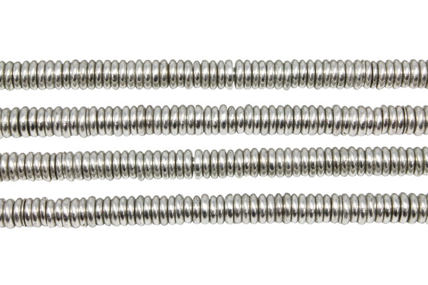 Silver Plated Brass 1.5x6mm Rondelle