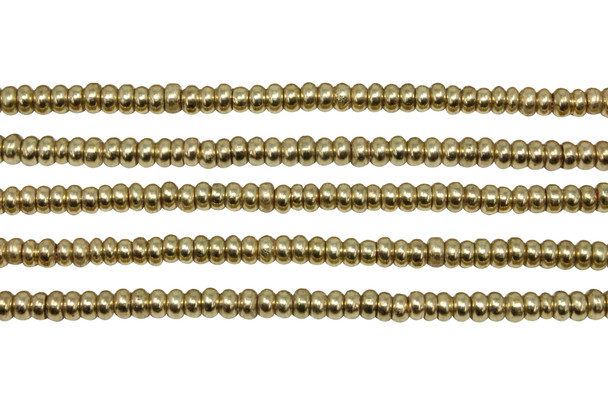 Gold Plated Brass 4x2mm Rondelle