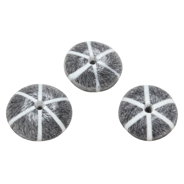 Buffalo Horn Resin Matte 16x6mm Saucer Bead