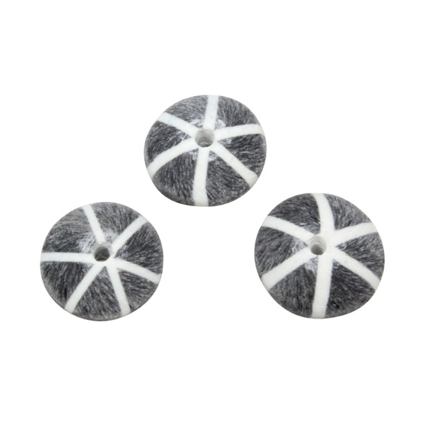 Buffalo Horn Resin Matte 14x5mm Saucer Bead